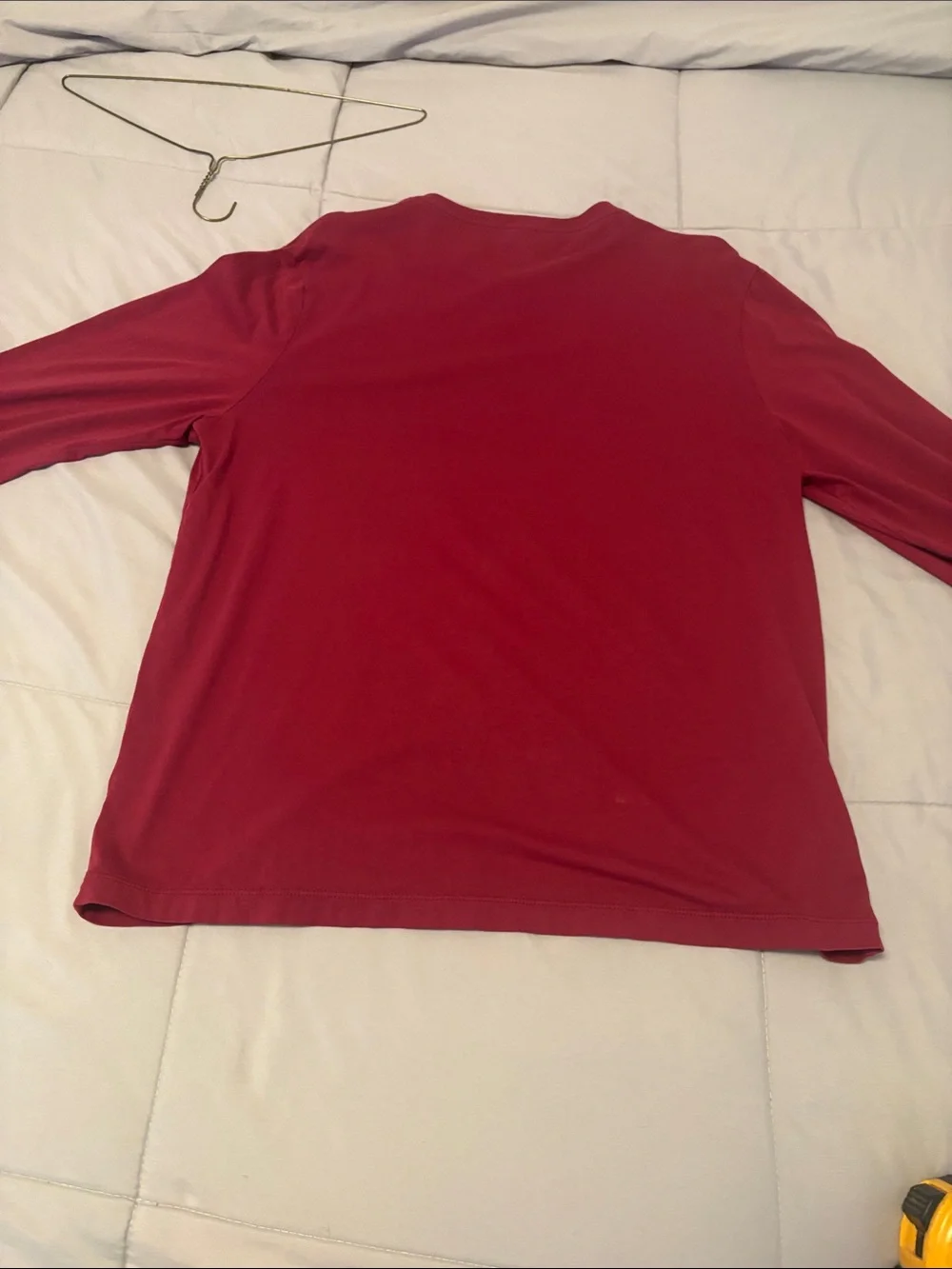 J. Crew Men's Long Sleeve Henley - Burgundy Red